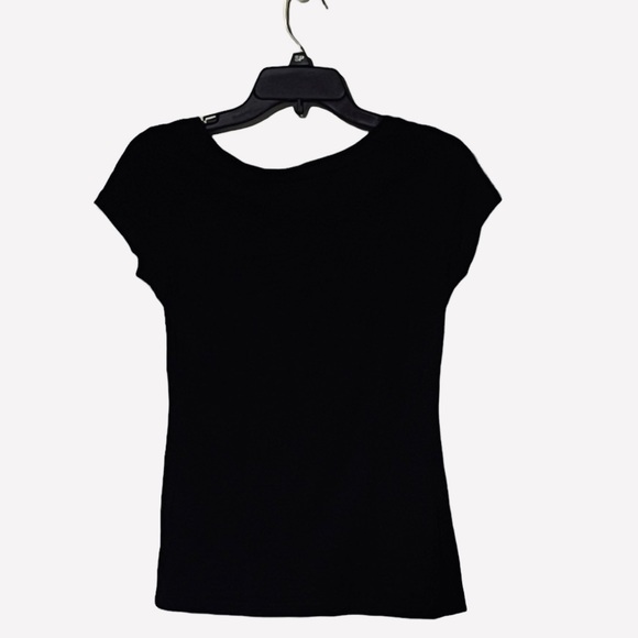 G by Guess Black V-Neck Butterfly Logo Print - Picture 2 of 4